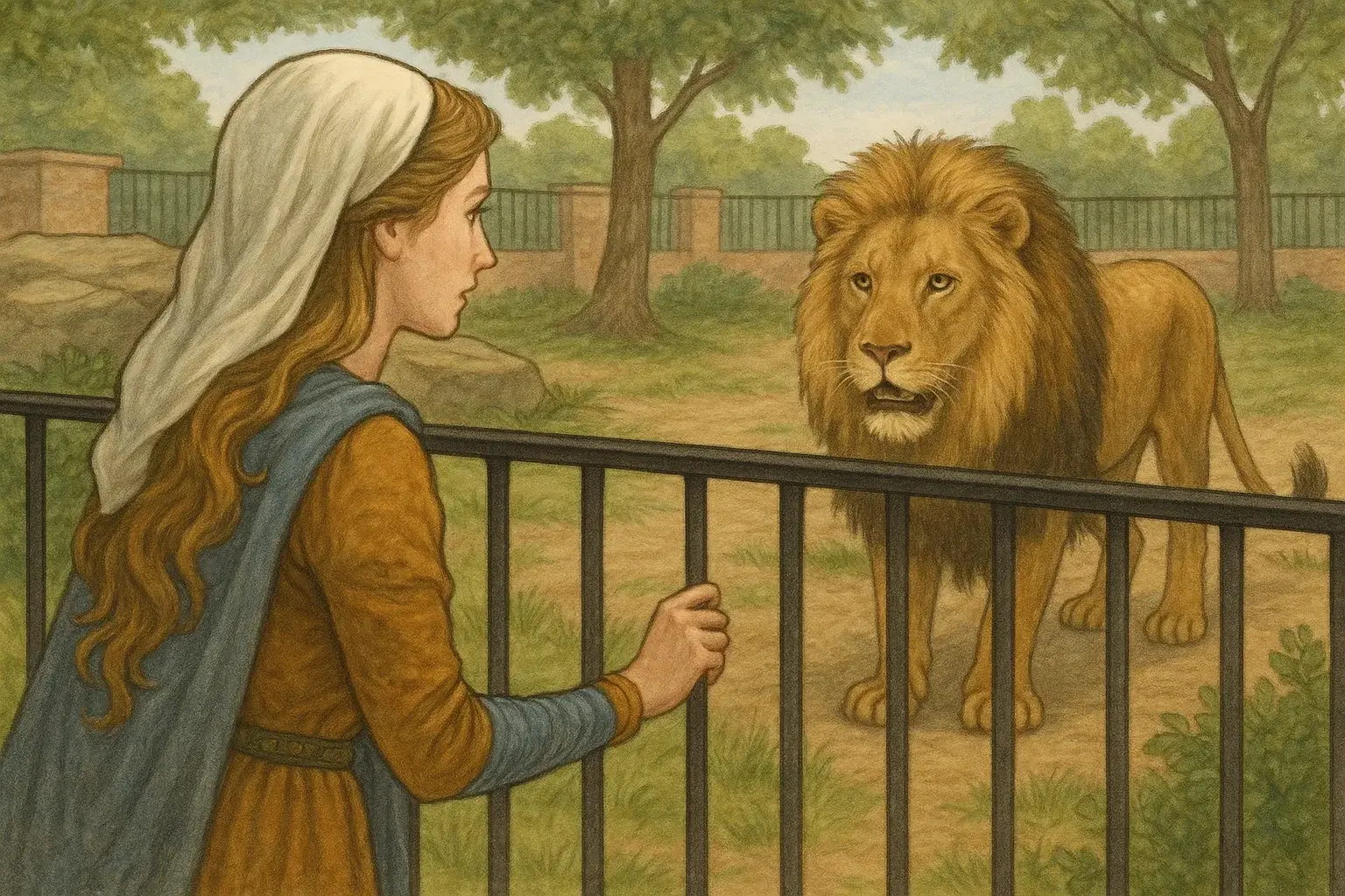 illustration for lion