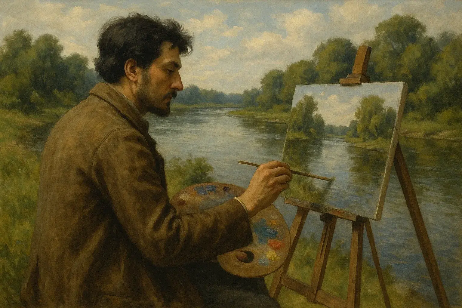 illustration for river