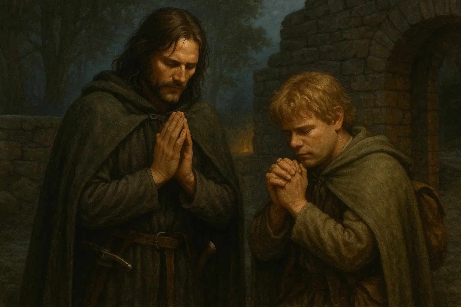 illustration for pray